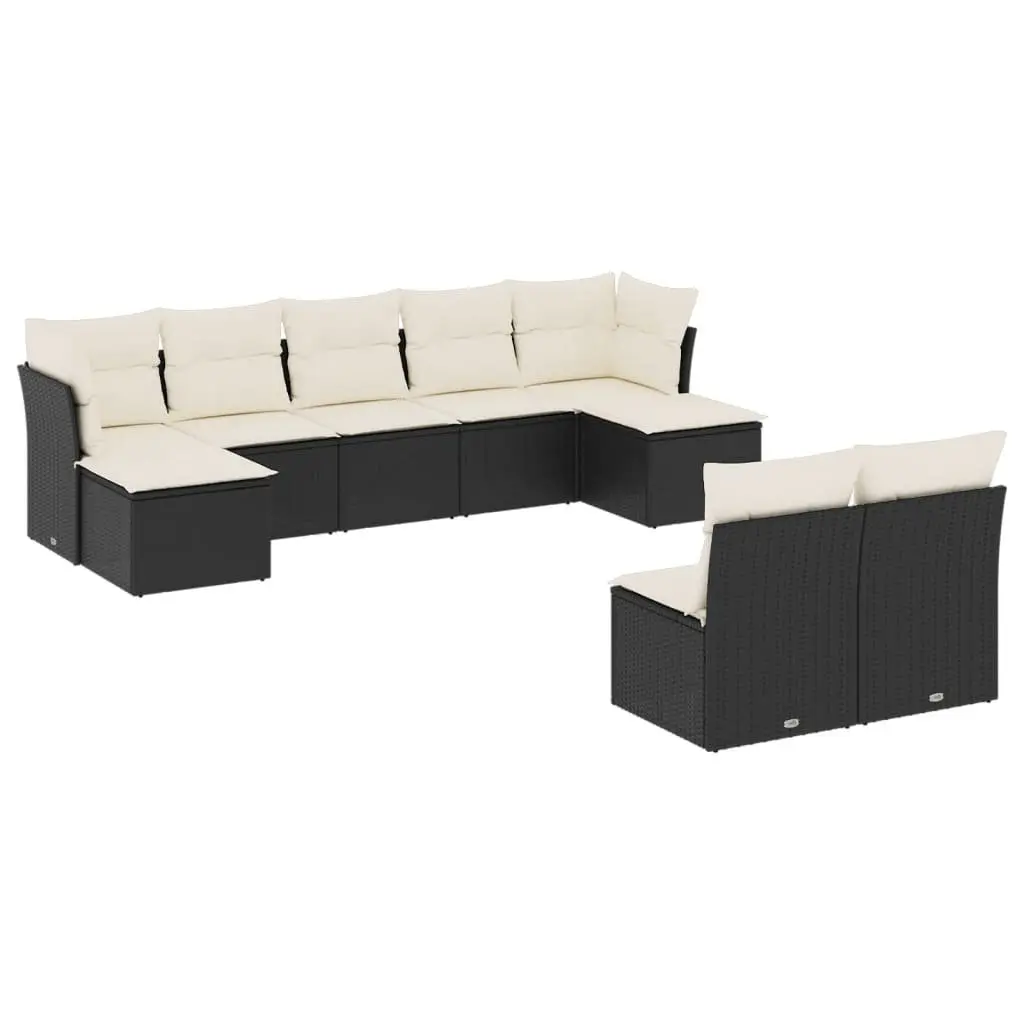 Garden Sofa Set Outdoor Furniture Patio Seating 9 Piece Black