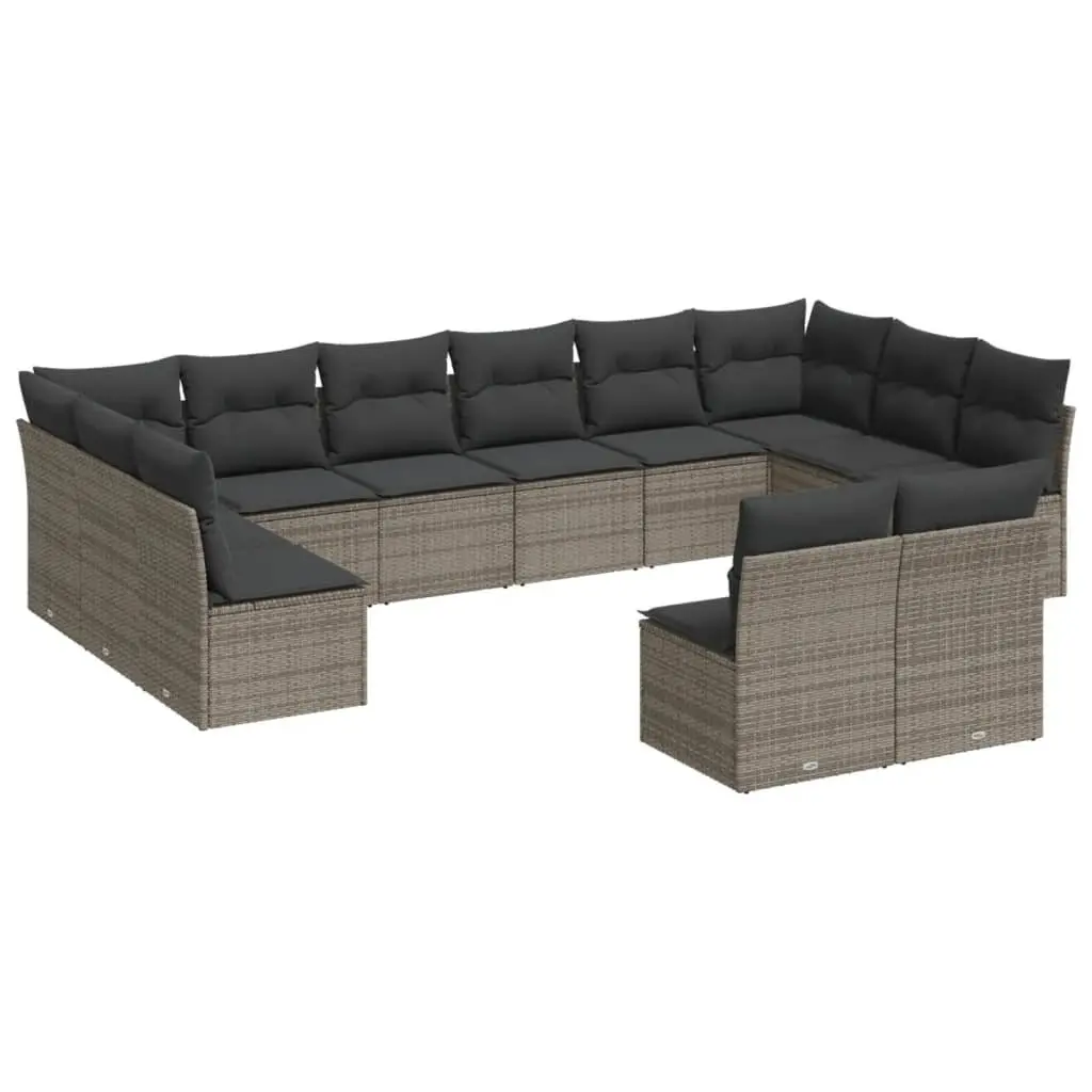 Garden Sofa Set Outdoor Furniture Patio Modular 12 Piece Grey