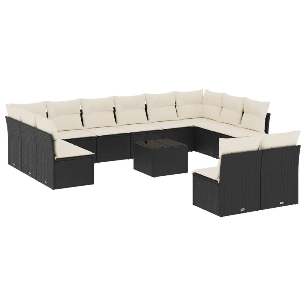 13 Piece Garden Sofa Set, Black