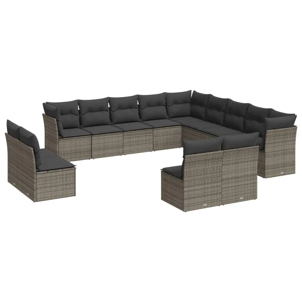 Garden Sofa Set Outdoor Furniture Patio Modular Grey 12 Piece