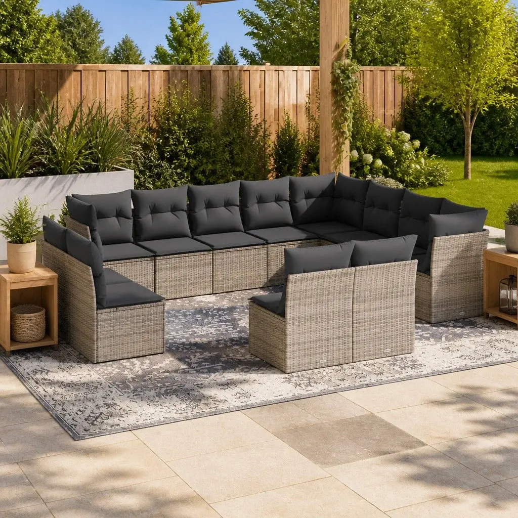 12 Piece Garden Sofa Set with Cushions