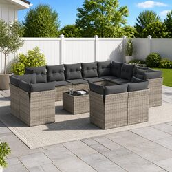 Specifications of 13-Piece Grey Garden Sofa Set