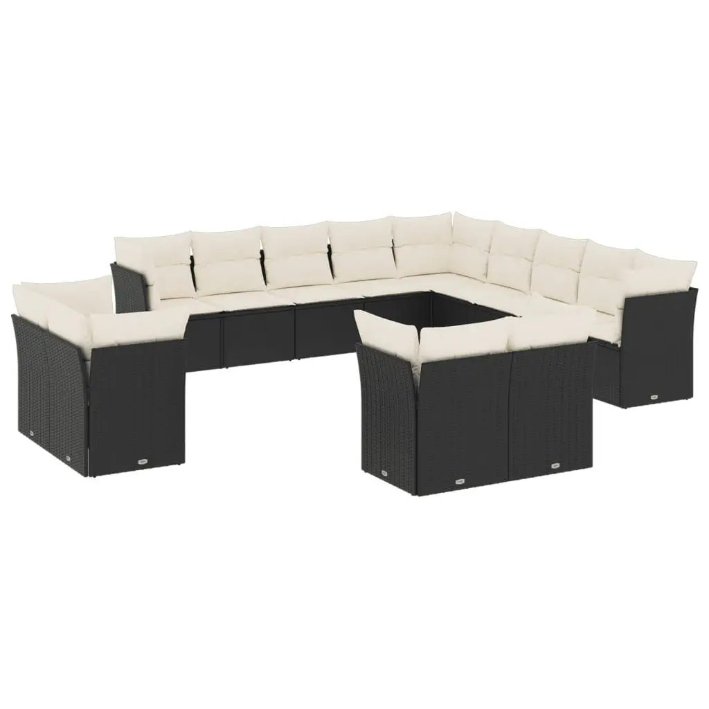 Garden Sofa Set 13 Piece Outdoor Furniture Patio Lounge Black Modular