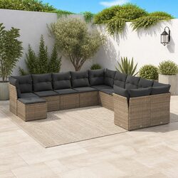 Durable 11-Piece Garden Sofa Set with Cushions