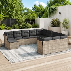 Garden Sofa Set 12 Piece Modular Design Grey