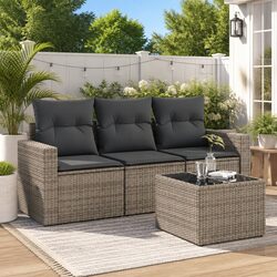 Specifications of the 4-Piece Grey Garden Sofa Set