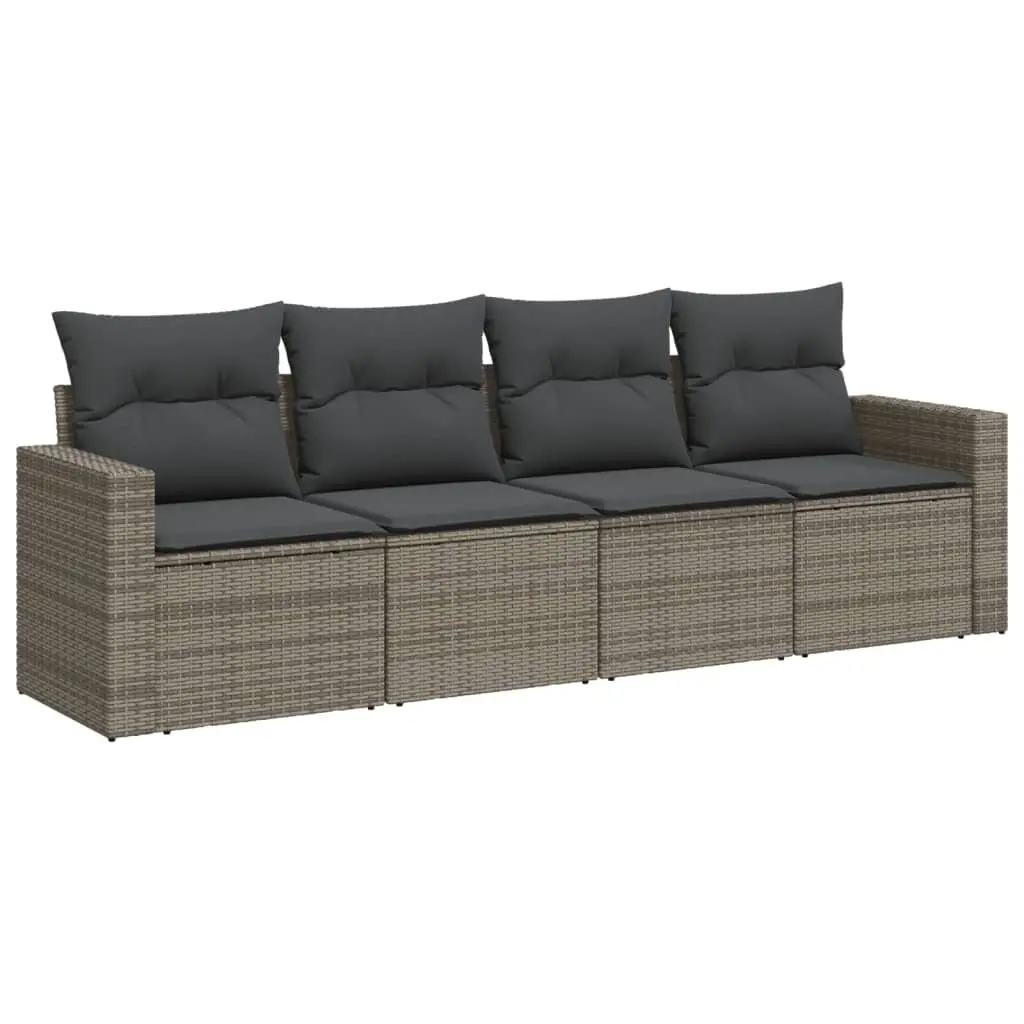4-Piece Modular Garden Sofa Set in Grey
