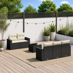 Specifications of 6-Piece Garden Sofa Set in Black