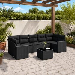 Factual 8-Piece Outdoor Garden Sofa Set with Cushions