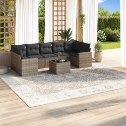 8 Piece Garden Sofa Set with Modular Design