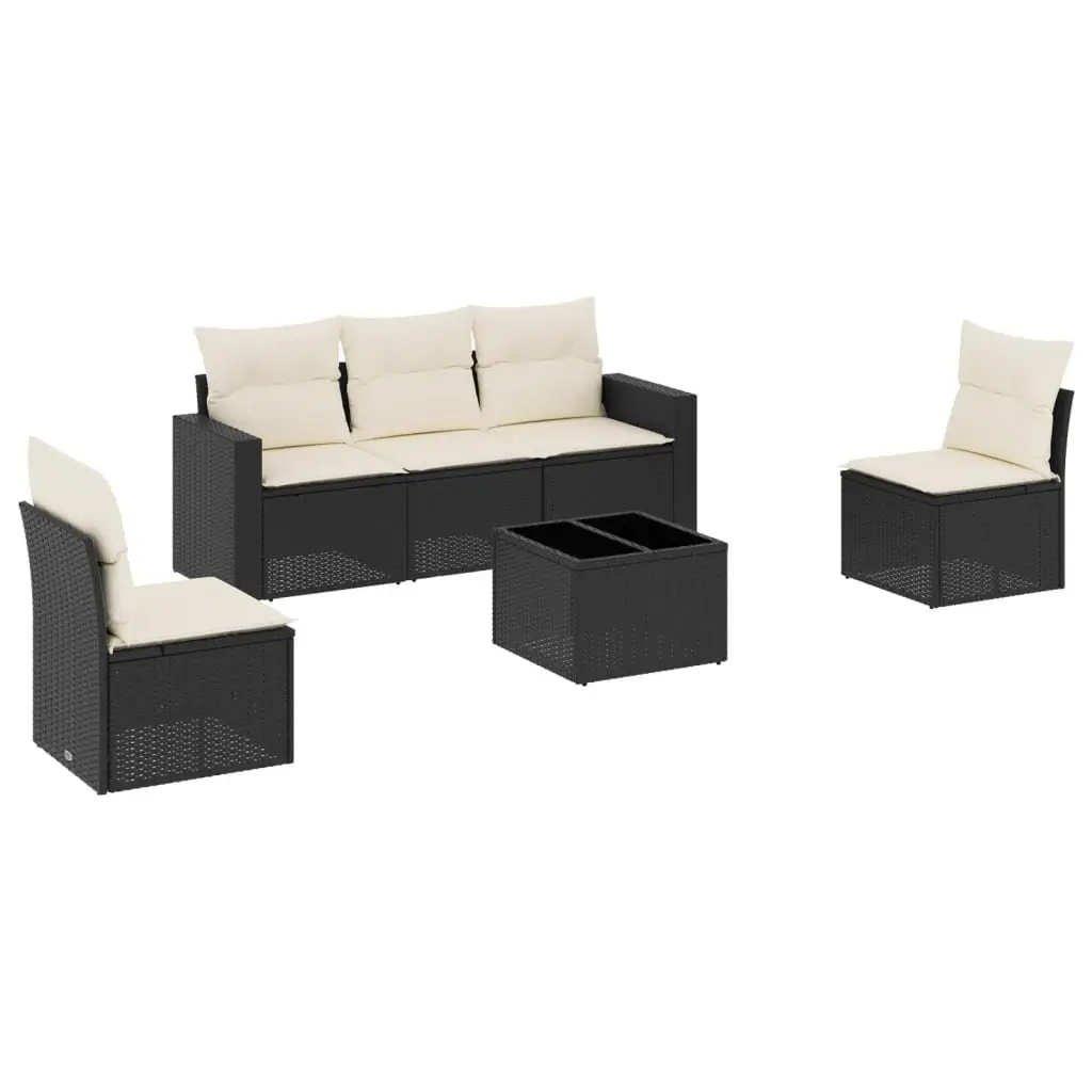 6 Piece Garden Sofa Set with Cushions