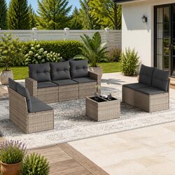 8 Piece Modular Grey Garden Sofa Set Specifications