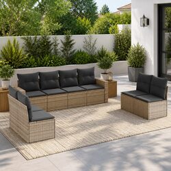 Specifications of 8-Piece Garden Sofa Set in Grey