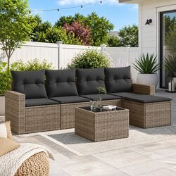 Specifications of 6-Piece Outdoor Sofa Set in Grey