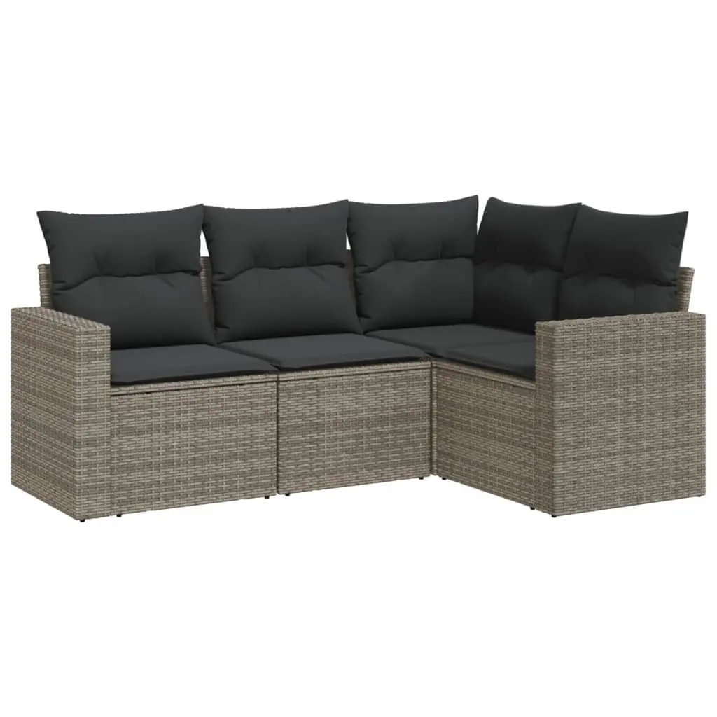 Garden Sofa Set Outdoor Furniture Grey 4 Piece