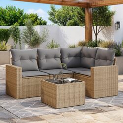 Specifications of 5-Piece Outdoor Sofa Set in Beige
