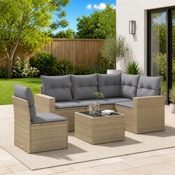 Specifications of Outdoor Garden Sofa Set 6-Piece Beige