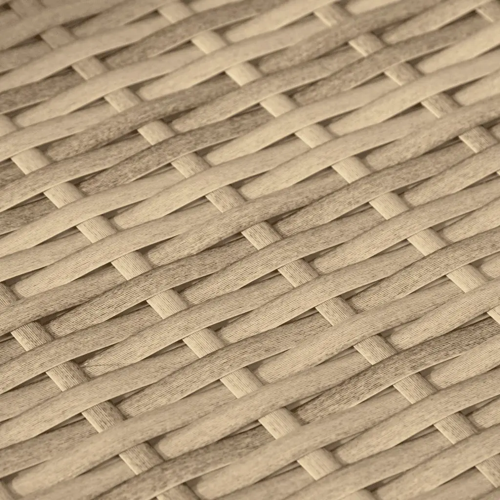 Garden Sofa Set 6 Piece Outdoor Patio Furniture Beige Poly Rattan with Cushions