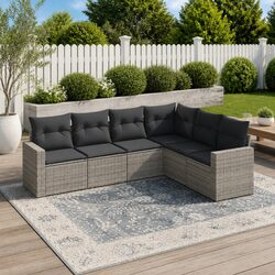 Specifications of 6 Piece Grey Garden Sofa Set