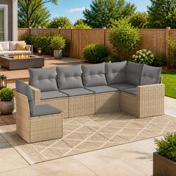 Specifications of the 6 Piece Outdoor Garden Sofa Set in Beige