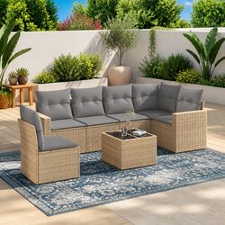Specifications of 7 Piece Garden Sofa Set with Cushions