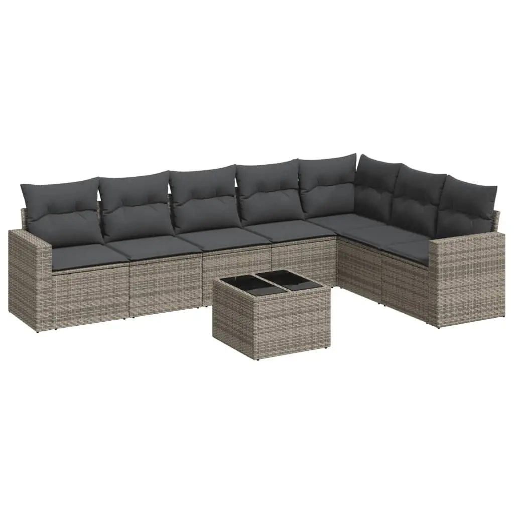 8 Piece Outdoor Sofa Set in Grey