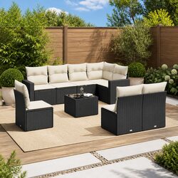 Specifications of 9 Piece Garden Sofa Set with Cushions