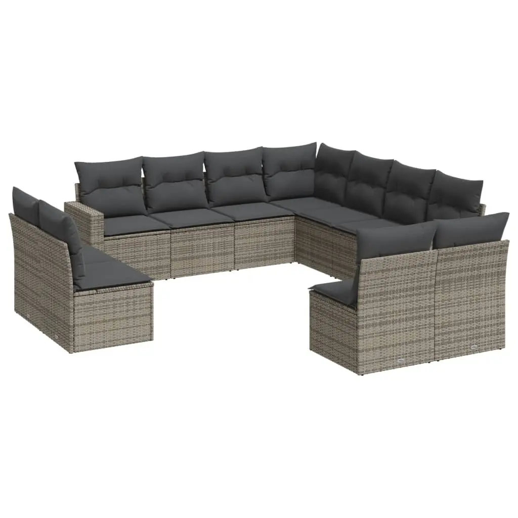 11-Piece Grey Garden Sofa Set