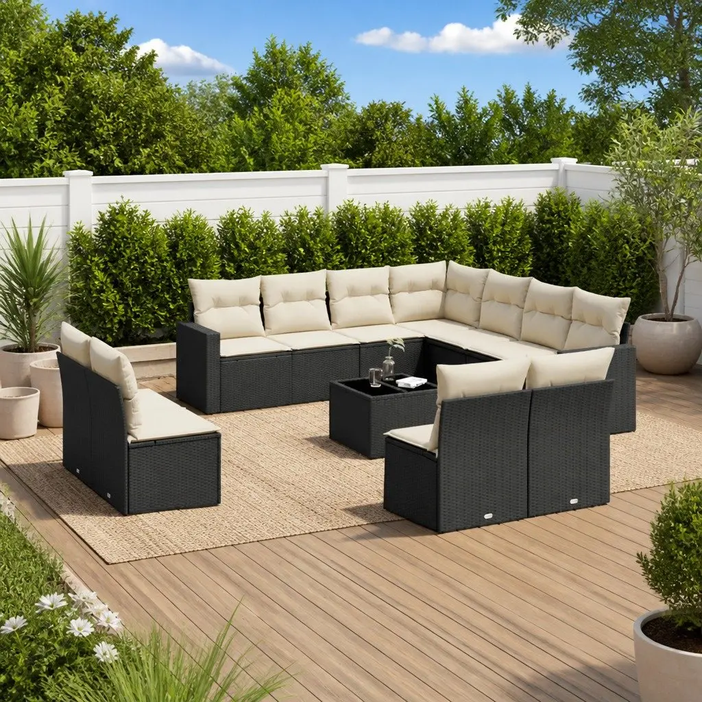 12-Piece Modular Outdoor Garden Sofa Set