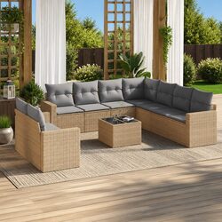 Detailed Specs of a 10-Piece Garden Sofa Set