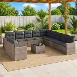 12-Piece Outdoor Grey Rattan Sofa Set Specifications