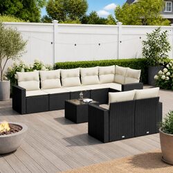 Specifications of the 9-Piece Black Garden Sofa Set