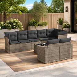 Specifications for 9 Piece Grey Garden Sofa Set