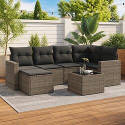Specifications for 7-Piece Garden Sofa Set in Grey
