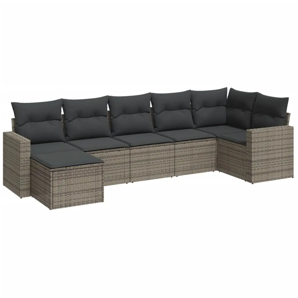 7 Piece Garden Sofa Set Outdoor Furniture Patio Seating Grey