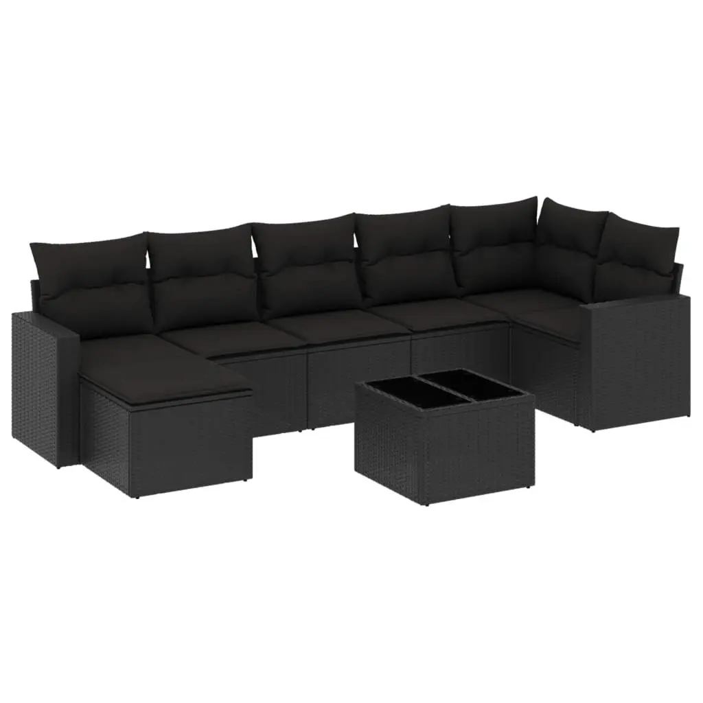 8-Piece Modular Garden Sofa Set with Removable Cushions