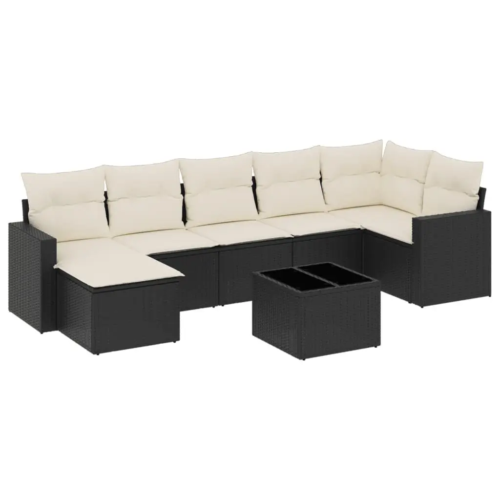 Garden Sofa Set 8 Piece with Cushions & Tabletop