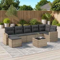 Specifications of 8 Piece Grey Garden Sofa Set