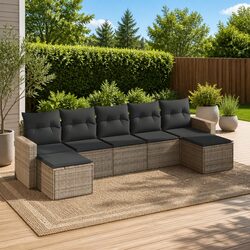 Specifications of 7 Piece Grey Modular Garden Sofa Set
