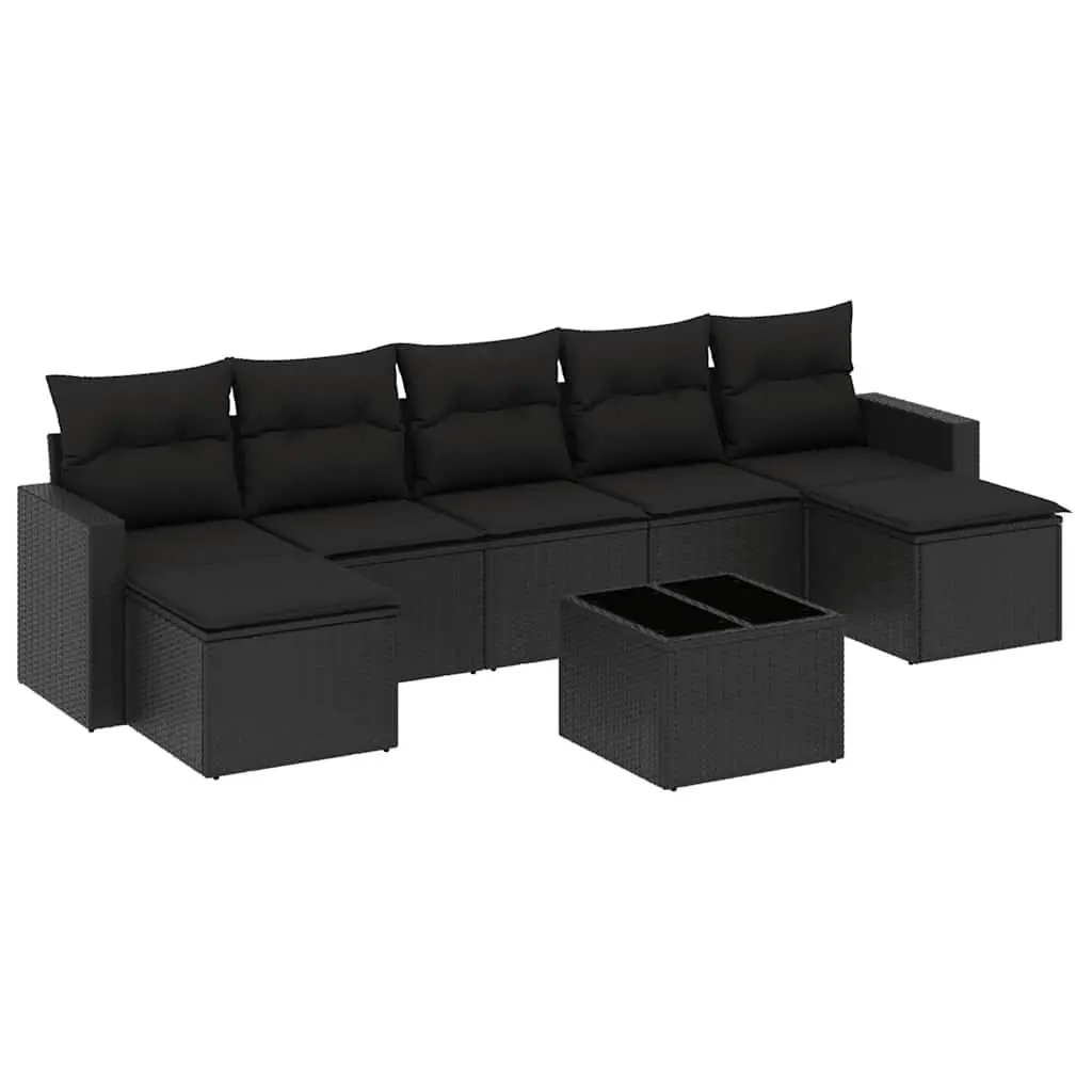 Garden Sofa Set 8 Piece Outdoor Furniture Patio Conversation Set with Cushions
