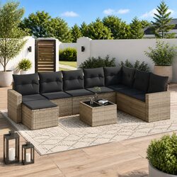 Specifications of the 9 Piece Garden Sofa Set in Grey