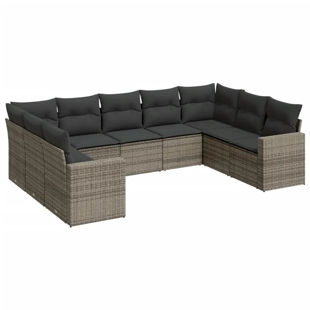 9-Piece Modular Outdoor Sofa Set in Grey