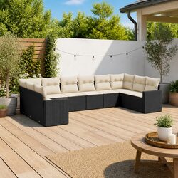 10-Piece Modular Garden Sofa Set with Removable Cushions