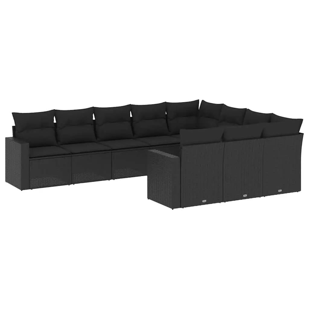 10-Piece Garden Sofa Set with Cushions