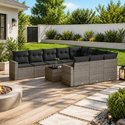 Specifications of 11-Piece Grey Garden Sofa Set