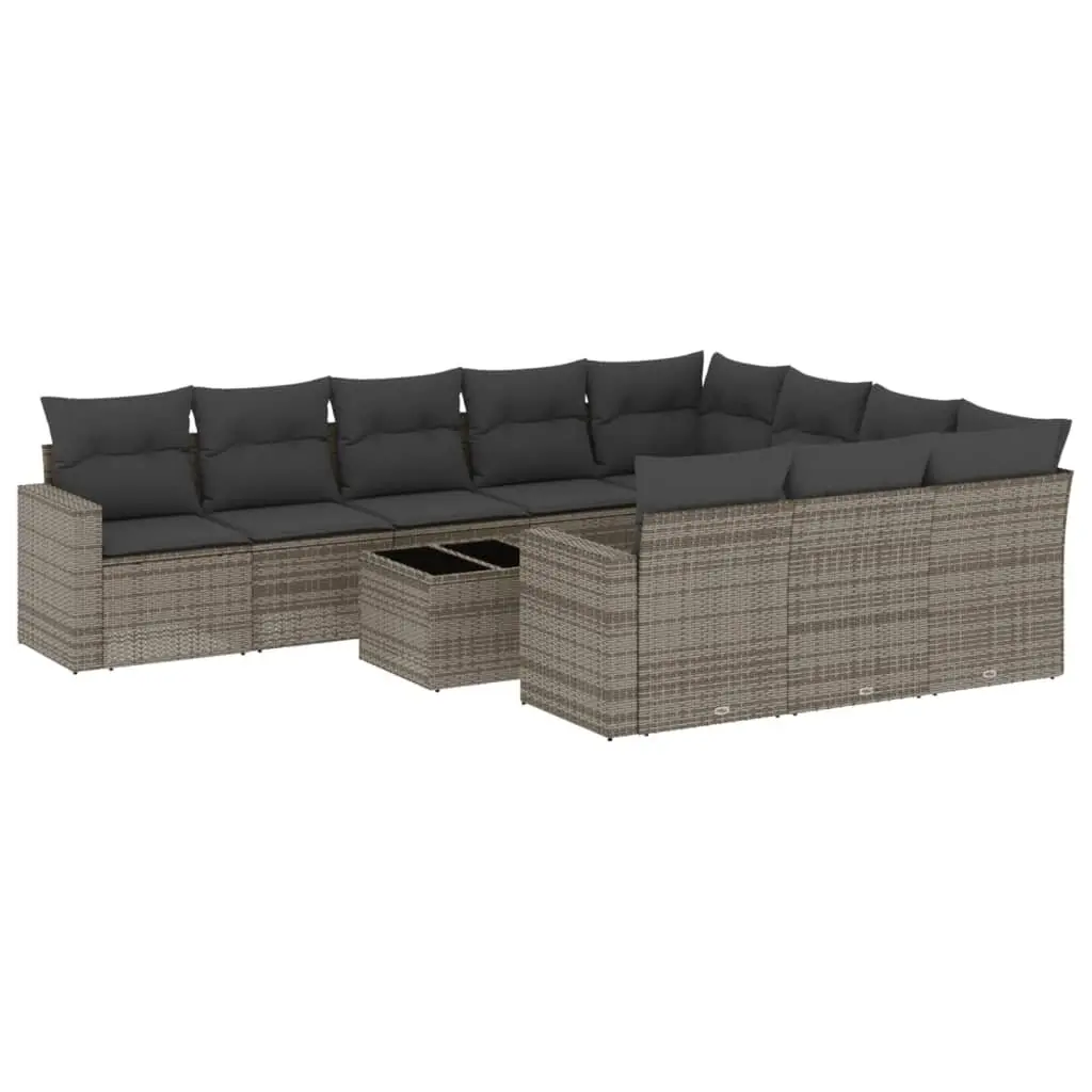11-Piece Grey Garden Sofa Set