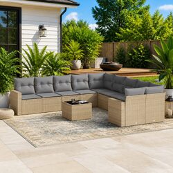 Specifications of the 11 Piece Beige Garden Sofa Set