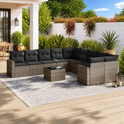 Specifications of 11-Piece Grey Garden Sofa Set