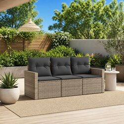 Specifications of 3 Piece Garden Sofa Set - Grey Poly Rattan