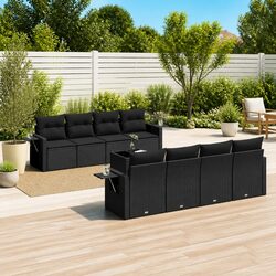 Specifications of the 9 Piece Black Garden Sofa Set